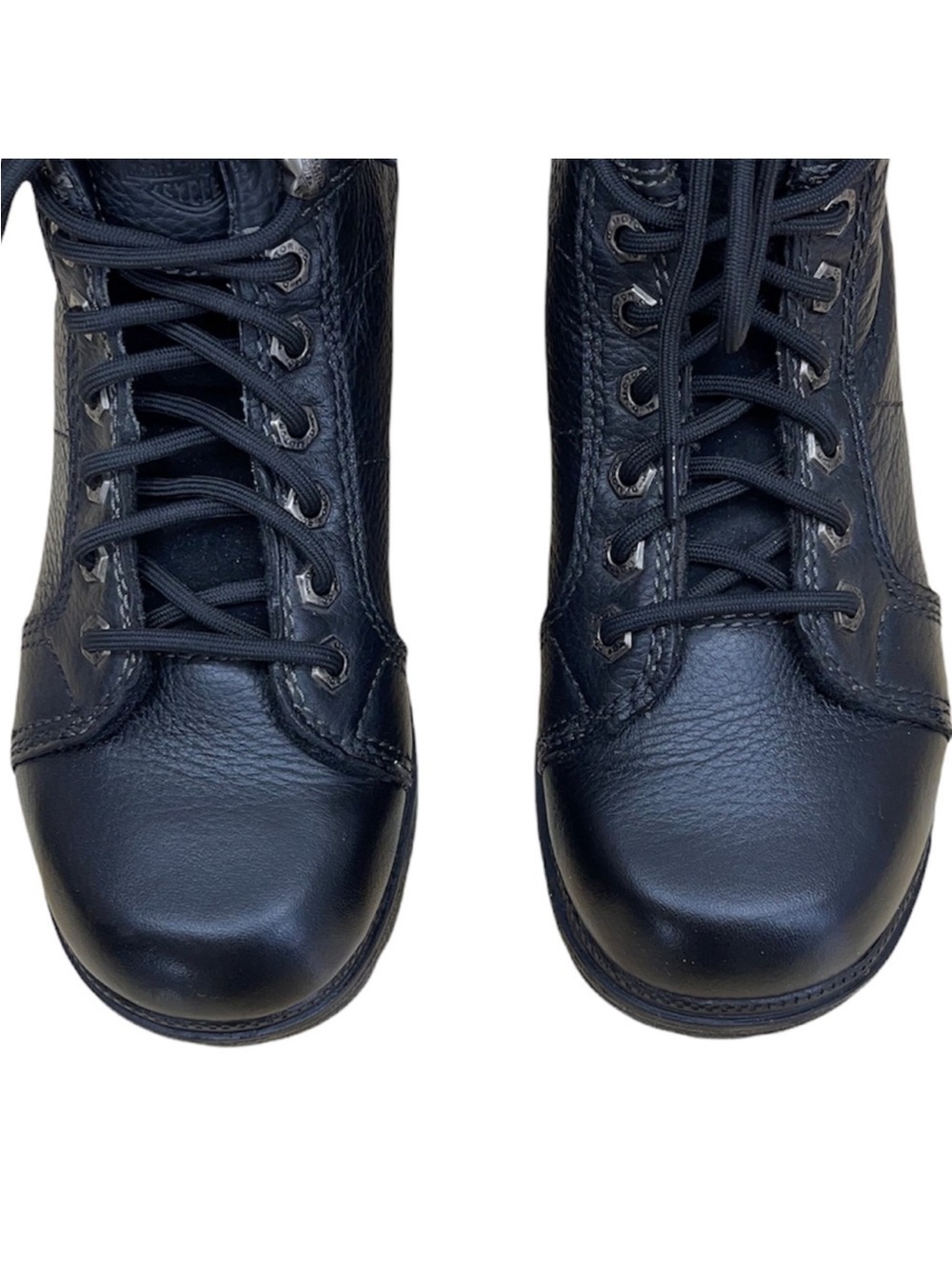 HARLEY-DAVIDSON Black Ladies Lace Up Ankle Boots Size 8.5 - Picture 9 of 16